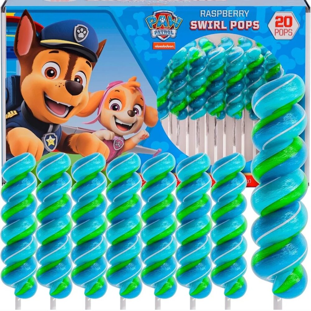 Paw Patrol Lollipops Swirl 20pk- Rocky Themed Paw Patrol Candy For Paw Patrol Pa